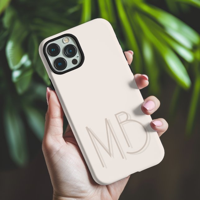 Coques Case-Mate iPhone Initiales Monogramme Contemporain Coquillage Moder (Créateur téléchargé)