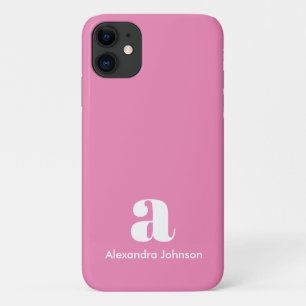 Case-Mate iPhone Case Initiales Monogramme Minimal Simple Rose Moderne