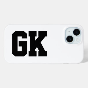Coque Case-Mate iPhone Initiales Monogramme Noir Blanc Moderne