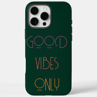 Coque iPhone 16 Pro Max Initiales Monogramme Vert Foncé Moderne Contempora