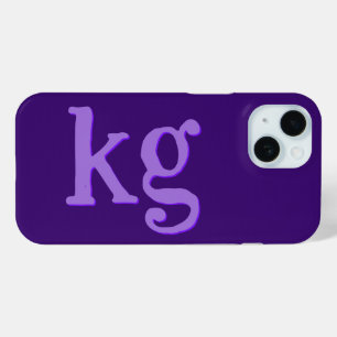 Coque Case-Mate iPhone Initiales Monogramme Violet Élégant Moderne