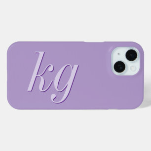 Coque Case-Mate iPhone Initiales Monogramme Violet Élégant Moderne