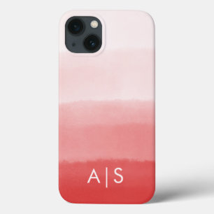 Case-Mate iPhone Case Initiales monogrammes élégantes Faded Coral Rouge 