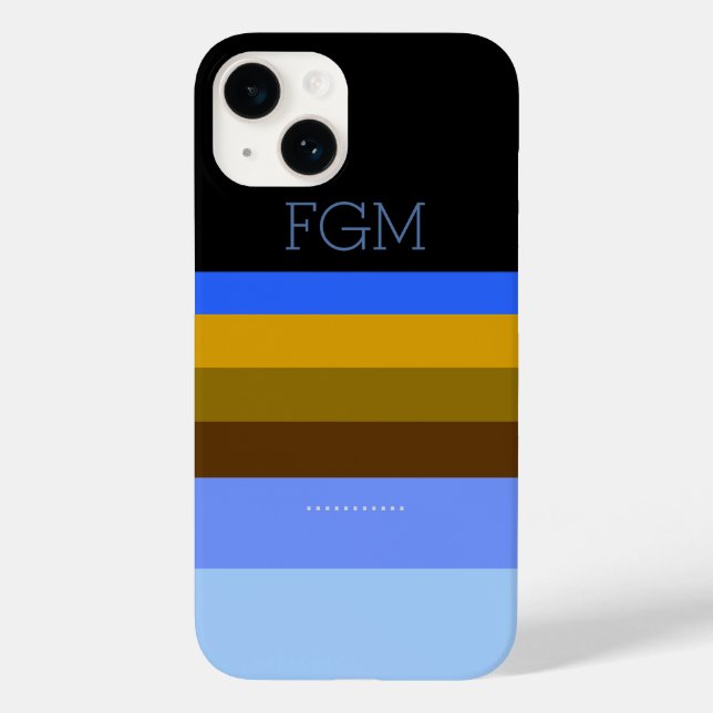 Coques Case-Mate iPhone Initiales personnalisées triées par cool (Verso)