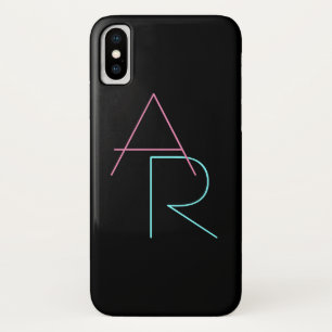 Case-Mate iPhone Case Initiales superposées modernes   Rose Turquoise No