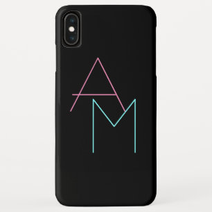Case-Mate iPhone Case Initiales superposées modernes   Rose Turquoise No