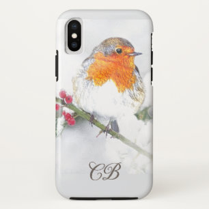 Case-Mate iPhone Case Initiales sur mesure Anglais Baies d'hiver des ois