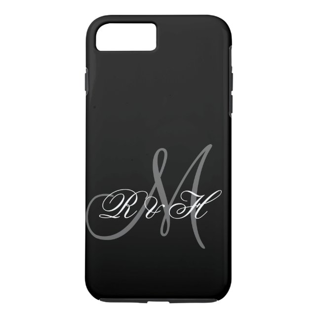 COQUES Case-Mate iPhone INITIATIVES DE MONOGRAMME NOIR GRAY (Dos)