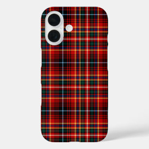 Coques iPhone 16 Innes Clan Rouge brillant Tartan