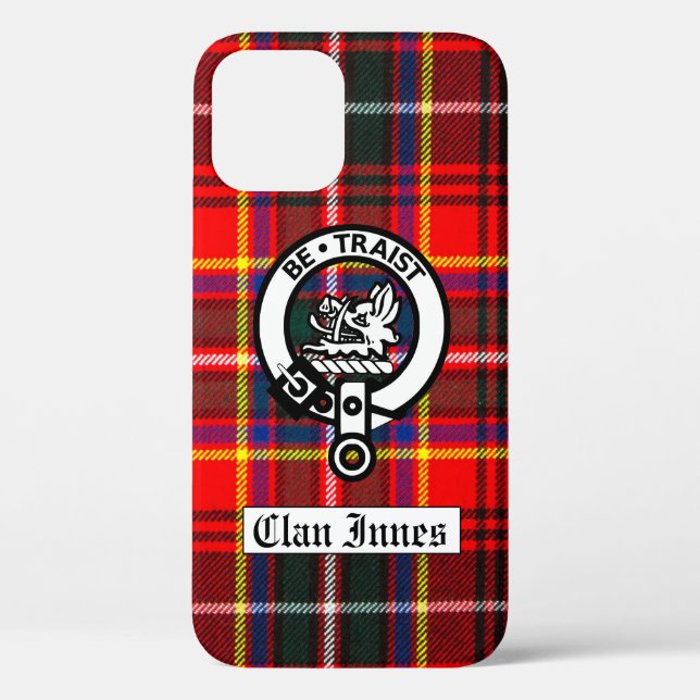 Coques Case-Mate iPhone Insigne de Clan Innes et Tartan (Verso)