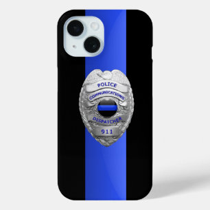 Coque Case-Mate iPhone Insigne de police - Ligne bleue mince