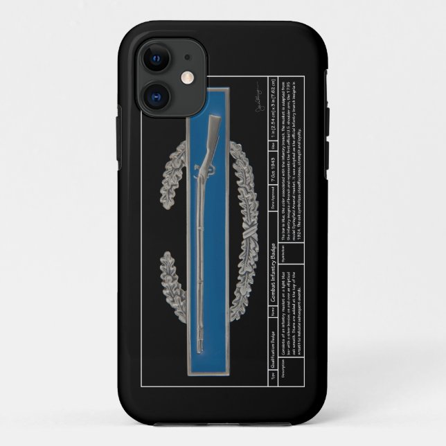Coques Case-Mate iPhone Insigne d'infanterie de combat technique (Dos)