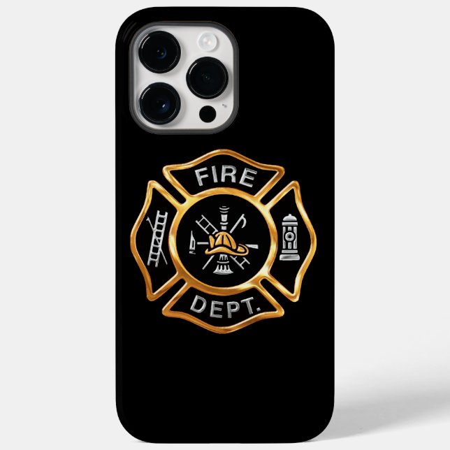 Coques Case-Mate iPhone Insigne d'or du service des incendies (Verso)