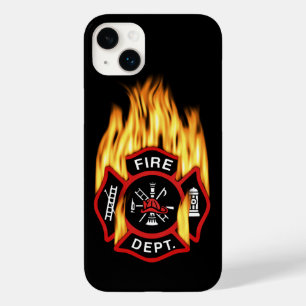 Coque Pour iPhone 14 Plus Insigne flamboyant de corps de sapeurs-pompiers