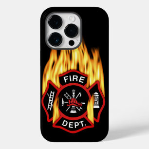 Coque Pour iPhone 14 Pro Insigne flamboyant de corps de sapeurs-pompiers