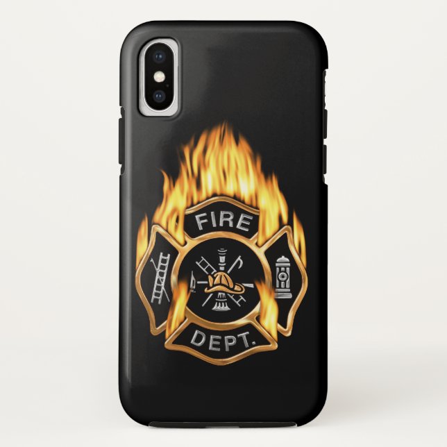 Coques Case-Mate iPhone Insigne flamboyant d'or de corps de (Dos)