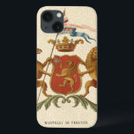 Etui iPhone Case-Mate Insigne héraldique avec Griffin et Lion<br><div class="desc">Ce bel insigne héraldique comporte un griffon et un lion. Le lion tient un bouclier tandis que le griffon tient une lance avec des mots latins qui se traduisent par "Le pouvoir de la vraie noblesse". Montrez votre vraie noblesse avec cette impression majestueuse!</div>