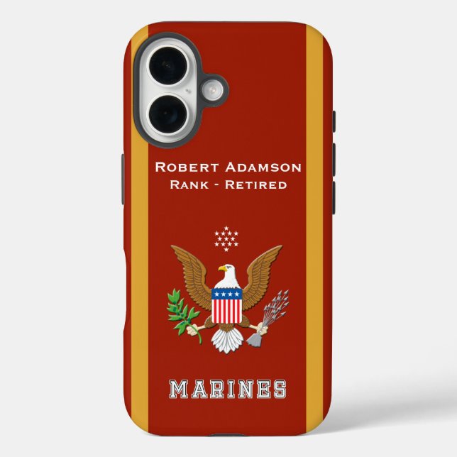 Coques Case-Mate iPhone Insigne marin personnalisé avec nom (Verso)