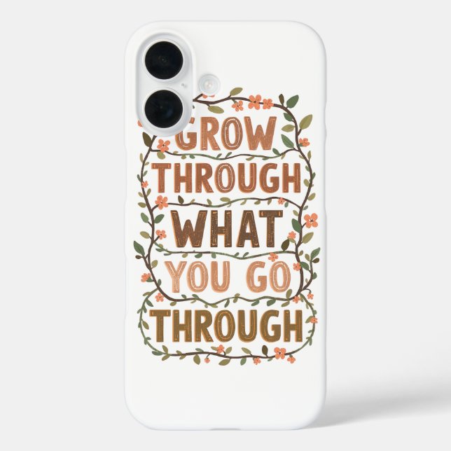 Coques Case-Mate iPhone Inspirational Botanical Growth Saying (Verso)