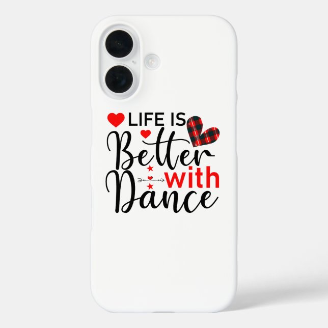 Coques Case-Mate iPhone Inspirational "Life is Better with Dance" (Verso)