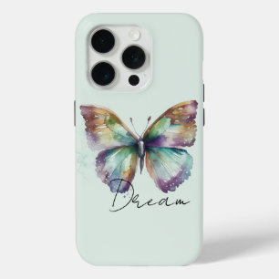 Coque Case-Mate iPhone Inspirational Mint Aqua Blue Dream Butterfly