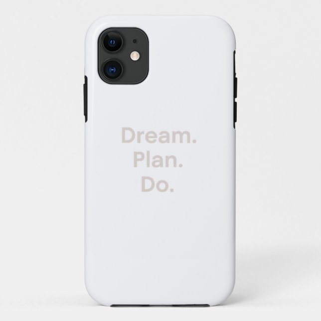 Coques Case-Mate iPhone Inspirational Wall Art - "Dream. Planifiez. " - Mi (Dos)