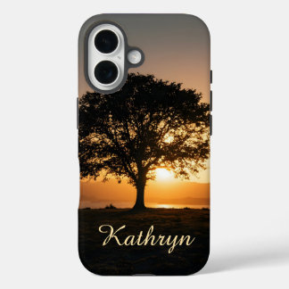 Coque Pour iPhone 16 Inspirationnel Arbre Sunset Silhouette Hope Cadeau