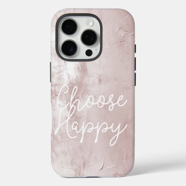 Coques Case-Mate iPhone Inspirationnel Happy Chic Dusty Rose rose pâle (Verso)