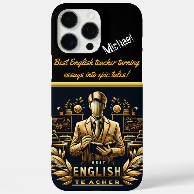 Coques Case-Mate iPhone Inspirer l'enseignant anglais classe de leader (Verso)