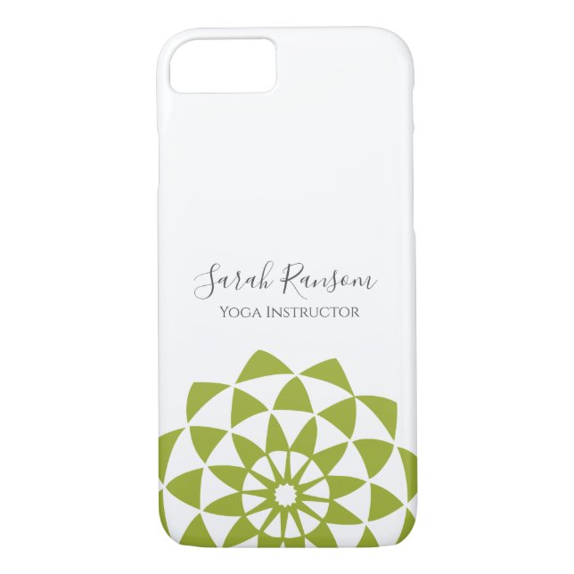 Coques Case-Mate iPhone Instructeur de Yoga Fleur Lotus Vert (Dos)