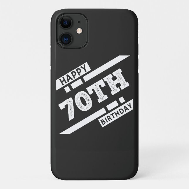 Coques Case-Mate iPhone Intéressant joyeux 70e anniversaire de typographie (Dos)