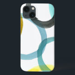 iPhone 13 Case Interverrouillage des cercles jaunes et bleus<br><div class="desc">Une simple impression de cercles jaunes et bleus imbriqués par Megan Meagher. L'arrière - plan blanc laisse apparaître les couleurs des cercles. Achetez le vôtre aujourd'hui !</div>