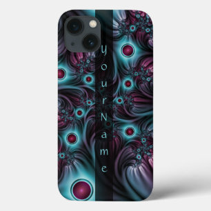 Coque Case-Mate iPhone Into the Depth Blue Rose Abstrait Fractal Art Name