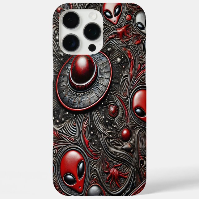 Coques Case-Mate iPhone Intriguant les Motifs de la vie Alien et Rencontre (Verso)