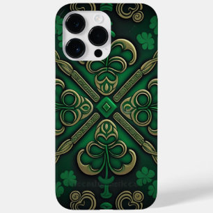 COQUE Case-Mate iPhone INTRIQUER LES SHAMROCKS IRLANDAIS VERTS SOMBRES
