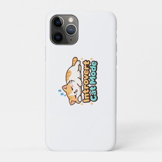 Coques Case-Mate iPhone Introvert Cat Mode Funny  (Dos)