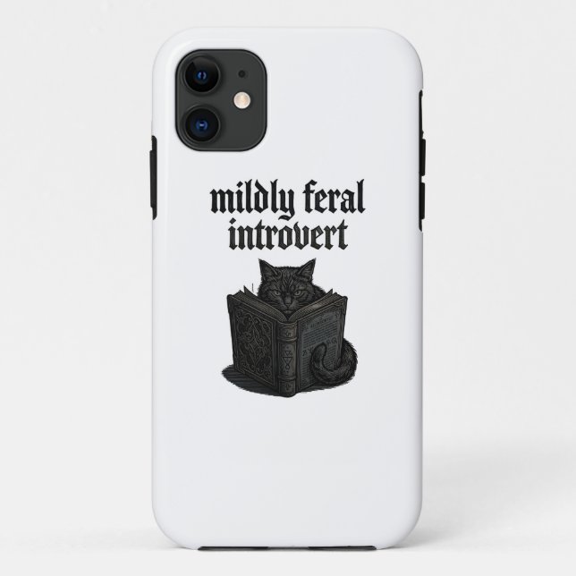 Coques Case-Mate iPhone Introvert Gothique Chat Noir Lisant un Livre Esthé (Dos)