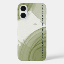 Introvert watercolor doodle iPhone / iPad case