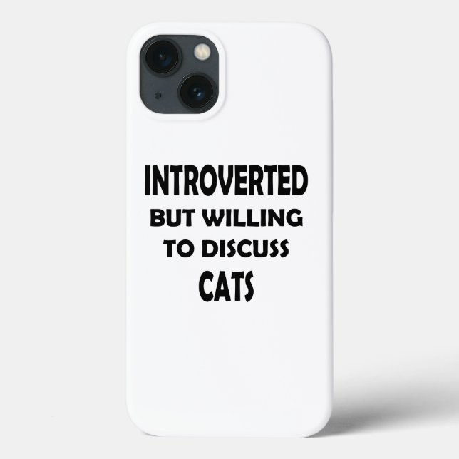 Coques Case-Mate iPhone Introverted, mais les chats sont une exception - C (Verso)