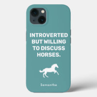Introverted Mais Prêt À Discuter Des Chevaux Equin