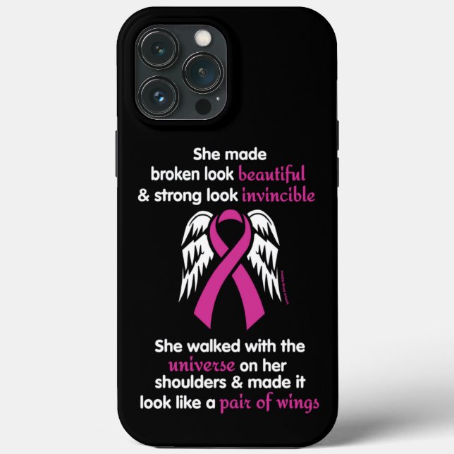 Coques Case-Mate iPhone Invincible/Son...Cancer du sein (Verso)