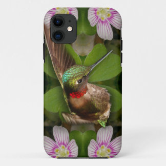 Etui iPhone Case-Mate iphone4 cas - colibri en fleur