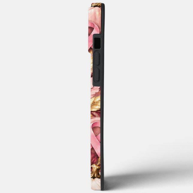 Coques Case-Mate iPhone iPhone 13 Pro Max Rubans roses et citrouilles (Verso / Gauche)
