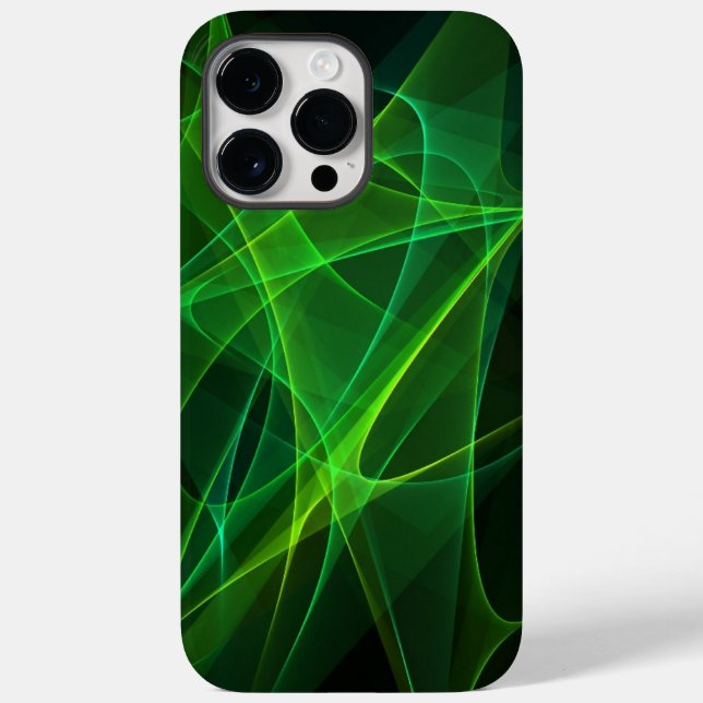 Coques Case-Mate iPhone iphone 14 abstraits coques noir vert max pro (Verso)