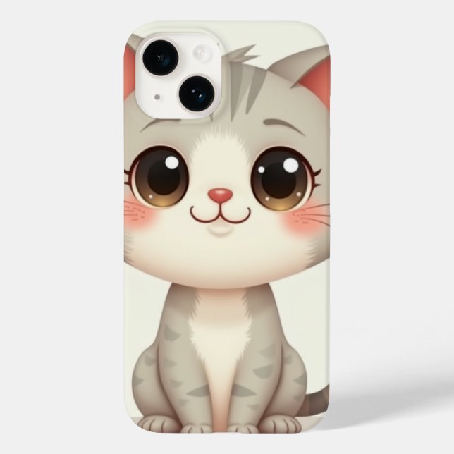 Coques Case-Mate iPhone iPhone 14 Coques (un chat mignon) (Verso)