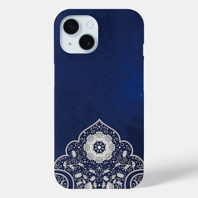 Coques Case-Mate iPhone Iphone 15 case Blue elegant Turkish Design (Verso)