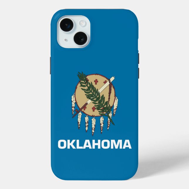 Coques Case-Mate iPhone iPhone 15 Plus Coque-Mate, drapeau de l'Oklahoma (Verso)
