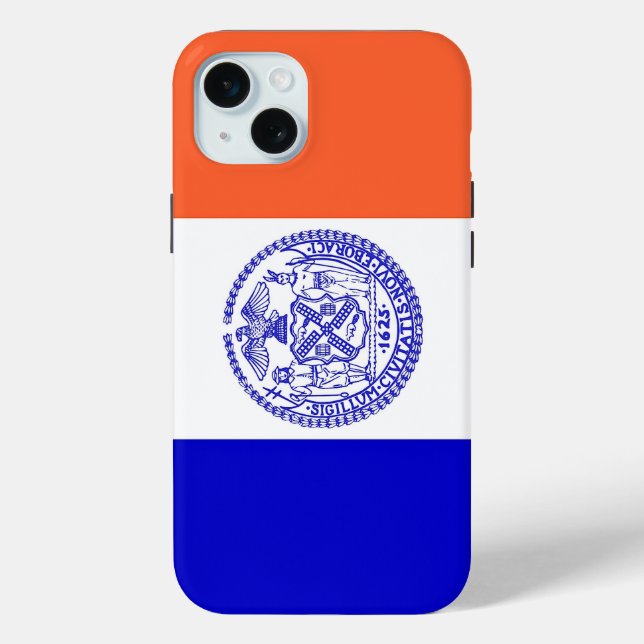 Coques Case-Mate iPhone iPhone 15 Plus Coque-Mate, drapeau de New York (Verso)