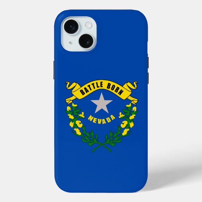 Coques Case-Mate iPhone iPhone 15 Plus Coque-Mate, drapeau du Nevada (Verso)
