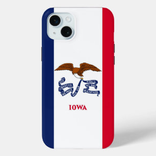 Coque Case-Mate iPhone iPhone 15 Plus Coque-Mate, drapeau Iowa
